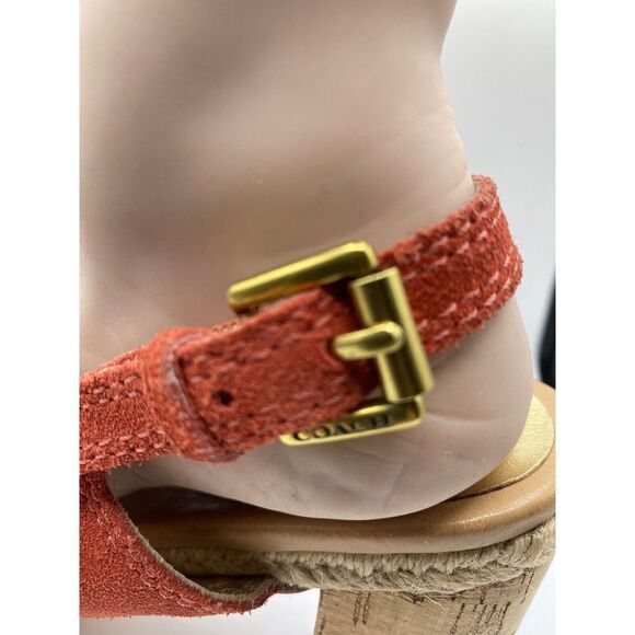 Coach Valeann Womens Tulip Platform Suede Sandal Size 8B - Picture 6 of 15